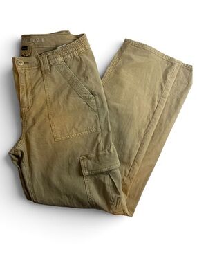 American Eagle Women’s 10 Regular Khaki Cargo Pants Stretch Utility Straight Leg